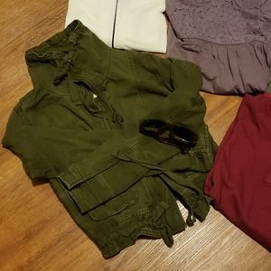 ABERCROMBIE & FITCH Crop Military Jacket